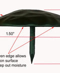 Premium One And A Half Inch Clavos Nails With Matte Black Powder Coat Finish shown with dimensions and protective features