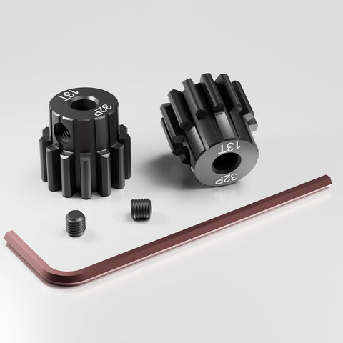 Hardened Steel 32P 13T Pinion Gear for Traxxas 3.175mm Shaft Fits TRX4 TRX6 Slash Rustler Stampede Raptor 4x4 VXL Upgrade Parts for Beefed Up Power and Long Lasting Performance