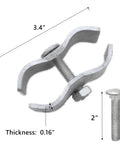 10 Pack Built Tough Dog Kennel Clamps With Bolts And Nuts, 1-3/8 Inch Galvanized Steel Fence Panel Clamps for Round Pipe Frames