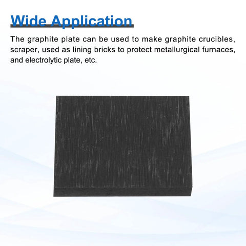 Rectangle Graphite Block Ingot High Purity Graphite Electrode Plate Sheet 20x20x2mm For Melting Casting And Electrolysis Pack Of Five