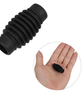 Heat Resistant Rubber Steam Wand Guard Sleeve for Coffee Machines with hand holding black sleeve in detail