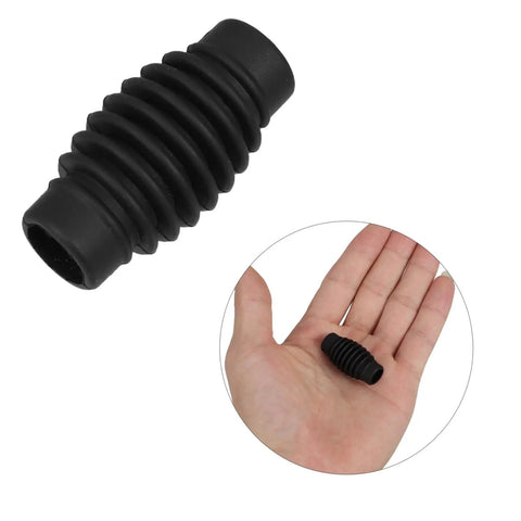Heat Resistant Rubber Steam Wand Guard Sleeve for Coffee Machines with hand holding black sleeve in detail