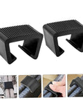 Eight Piece Outdoor Furniture Clips Set For Rattan Chairs And Sofas Easy Install No Slip Grip shown in black, securing modular sections.