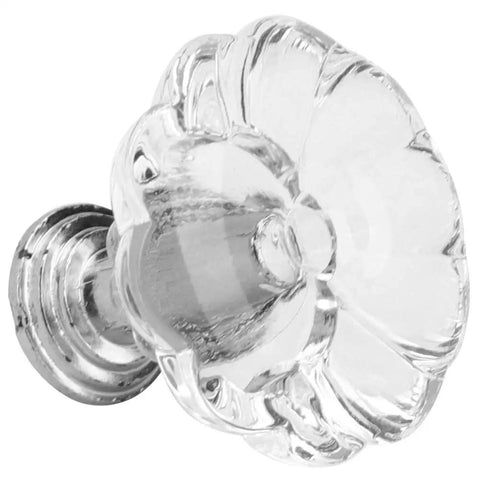 Crystal Clear Slick Acrylic Cabinet Door Knob Set Five Pack European Style Single Hole Drawer Pulls with Smooth Texture