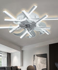 24.4 Inch Ceiling Fan With Lights Remote Dope 3 Color Temperatures 6 Gear Wind Speed Flush Mount Ceiling Fan for bedroom