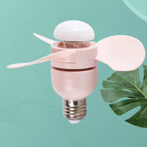 Veltros E27 Ceiling Fan with LED Light Quiet for Kitchen in pink color, compact design with small blades for efficient airflow.