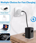 Portable Cordless Vacuum Seal Pump With Strong Electric Suction For Fast Bag Compression No Fuss Game Changer Travel Space Saver And Super Quick Rechargeable Handheld Air Extractor charging options shown beside the product.