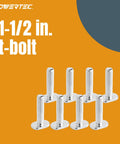 T Track Knob Kit With Seven Star Knobs And 1/4-20 Bolts And Washers, 10 Pack T Track Fasteners, 1-1/2 inch bolts displayed