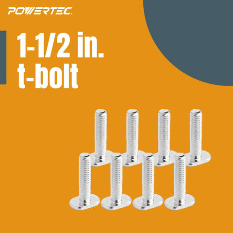 T Track Knob Kit With Seven Star Knobs And 1/4-20 Bolts And Washers, 10 Pack T Track Fasteners, 1-1/2 inch bolts displayed