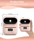 Super Duper Cool M110 Wireless Bluetooth Label Printer, Go To Baby Pink Portable Address Label Maker showing compact size in hand.