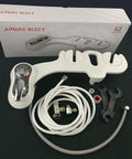 Hot And Cold Water Bidet Attachment For Toilet Seat With Dual Nozzle And Rear And Feminine Wash Self Cleaning And Adjustable Water Pressure Non Electric Easy Install No Fuss displayed with box and hoses