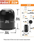 Two Pack Trailer Push Through Center Caps And Lug Nut Set For Trucks And RVs, diagram showing dimensions in mm and inches