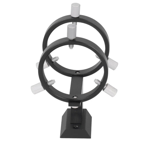 Finder Scope Mount For Telescopes Adjustable Bracket with Fixing Ring and 1/4 Inch Screw for 42-58 mm Finders, black metal
