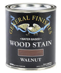Rich Dark Walnut Water Based Wood Stain For Indoor Carpentry in quart size can, ideal for furniture refinishing.