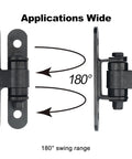 Rock Solid Heavy Duty Bolt On Gate Hinges Featuring Zero Fuss Sealed Bearings For Massive Driveway Gates Holding Up To 1100 Lbs with 180° swing range.