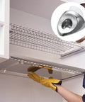 20Pcs Zinc Alloy Shelf Pegs for Glass Cabinet Shelves installed under a metal rack, easy manual install, heavy duty support