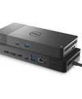 Modular Thunderbolt Dock Delivering Solid Ninety Watt Punch Alongside Flexible HDMI DisplayPort Ethernet Cables, top view with ports.