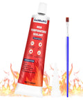 Heavy Duty High Temp Silicone Sealant For Oven, Grill, And Microwave, Fast Drying Waterproof Adhesive With Brush, 100ml tube