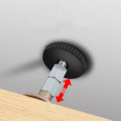 30 Pc Adjustable M8 Threaded Furniture Leveling Feet for Tables and Cabinets, Heavy Duty Black ABS and Iron, Easy Install Glide Feet to Cut Friction and Wobble, Durable Levelers for Home and Office, Perfect for Wood Floors on cabinet underside
