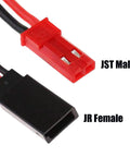 JST To JR Servo Cables Pack 5 Pairs 10cm 20AWG Silicone RC Wiring With Male To Female Connectors close-up
