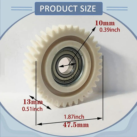 Three Pack E Bike Motor Gear 35T Oblique Planetary Gear Replacement Parts With 10mm Bearing For 500W 750W 1000W Hub Motors Easy Install Pro Grade Electric Bicycle Accessory showing gear dimensions