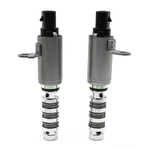 Hyundai VVT Solenoid Replacement Drop In Direct Fit Plug N Play For Azera Genesis Coupe Santa Fe XL Cadenza Sedona Sorento 2011 2012 2013 2014 2015 2016 2017 2018 2019 Replaces 243553CAA2 TS1099 OEM Grade, two silver solenoids
