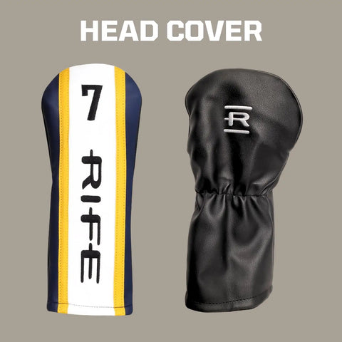 Head cover for Offset 7 Wood Golf Club Right Hand Senior Flex With Men's Senior Size Black Pro Velvet Grips 42 Inch Standard
