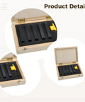 Five Piece Metal Lathe Cutting Tool Set With 10 mm Shank Indexable Turning Bits Carbide Inserts For CNC Machining in wooden case.