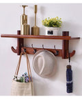 Wall Mounted Coat Rack With Sturdy Hooks Keeps Your Foyer And Bedroom Totally Clutter Free Super Durable Frame Holds bags, hats, and an umbrella.