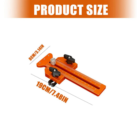 Woodworking Cutting Guide With Bidirectional Scale And Dual Locking Sliders for Pro Grade Precise Sawing, 19cm x 8cm