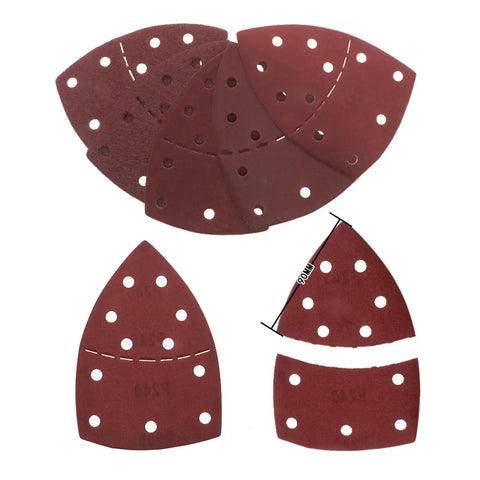 15 Pc High Grade 150x105mm Hook Loop Sandpaper Kit With 40 To 1000 Grits For Multi Sanders fast-changed red sanding pads.