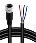 A Code Straight 4 Pin Female M12 Connector Cable For Aviation Sensor IP67 Waterproof Solder Locking System 1m close-up view