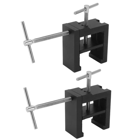 Professional Cabinet Face Frame Clamps equipped with exact drill guides, heavy-duty rubber pads for solid joints, pack of 2.