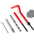 Thread Repair Kit With 30 Piece Insert Tool Set M5 For Restoring Damaged Internal Threads And DIY Field Repairs with inserts, drill bit, wrench