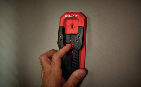 Professional Wall Scanner And Stud Locator With Three Quarter Inch Depth Finds Wood Metal Support Beams And Live Ac Wires Inside Drywall Using Slick Auto Calibration Plus Center Pin Marking For Zero Guesswork No Sweat Diy Home Fixes And Tight Remodel Jobs