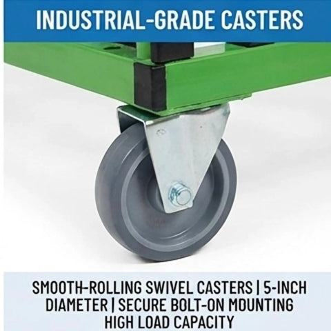 Industrial-grade casters for Heavy Duty Material Handling Cart And Industrial Storage Trolley For Sheet Metal with smooth-rolling design.