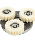 High Performance Planetary Gear Kit 36T with high strength steel gears for 500W to 750W motors, shown with three nylon gears and bearings