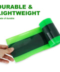 Hand holding Two Pack TPU Tire Liner Puncture Proof Inner Tube Protector For Electric Bikes Mountain And Road Tires Green And Dark Green