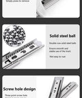 Pair Of 15 Inch 3 Section Full Extension Ball Bearing Drawer Slides Side Mount With Rust Resistant Steel Silent Operation 100 Lb Capacity Heavy Duty Drawer Slides For Kitchen Cabinets And Furniture, detachable buckle and steel ball track