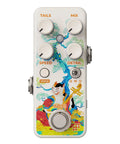 South Zoo Dope Voice Synth Pedal For Triple Voice Polyphonic Guitar Synthesis With Invert Pitch Follow Freeze Textures Lo-Fi Glitch And Wild Experimental Animal Sound Effects Shifter, front view with colorful design and control knobs