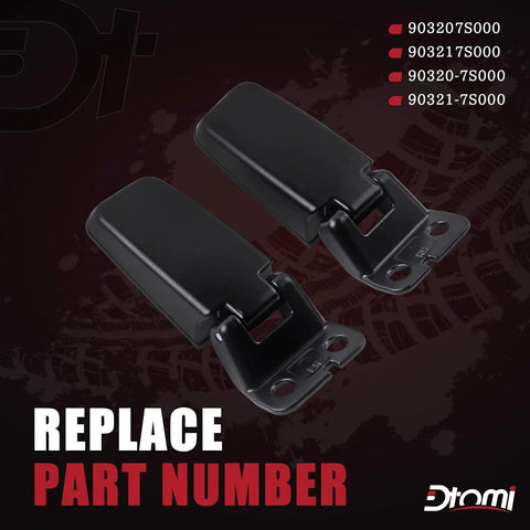 Rear Window Hinge Set For Tailgate Liftgate Glass Left And Right Fits Infiniti QX56 2004 2010 Armada 2005 2015 Pathfinder 2004 Replacement Replaces 90320 7S000 90321 7S000 displayed.