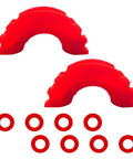 Red D Ring Shackle Isolator Washers Kit Rubber Towing Shackle Cover Set Protects Bumper and Cuts Down Rattle Soft D Ring Isolators