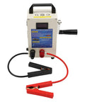 Hella Durable Hand Crank Generator, Portable 15600mAh Power Station with grip handle and jump leads for camping.