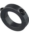 Solid Steel Two Piece Shaft Collar Clamp Ring Black Oxide Finish 40mm Fits Workshop Machinery Tight Grip close-up