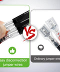 Comparison between 5 Pin Rocker Switch Jumper Wires Set For Automotive And ATV Console Wiring and ordinary jumper wires