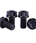 Pack of 4 Titanium Flange Head Bolt M6x10mm Black Finish Grade 5 6Al4V Torx T30 Screws for industrial use