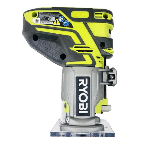Side view of Cordless 18 Volt One Plus Lithium Ion Router Kit With Edge Guide For Precise Grooves And Routing Projects Great For DIYers Tackling Woodworking Cabinets And Cabinet Making