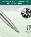 Close-up of rust-resistant stainless steel Hand Dibber And Seed Planter Tool For Bulbs And Seeds Garden Hole Digger For Seedlings