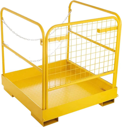 Tough As Nails Forklift Man Basket Safety Cage 36 X 36 Inch Heavy Duty Work Platform With Secure Chains And Solid Base Built For 1150 Lb Aerial Lifting Jobsite