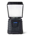 Lit 360 Degree Camping Lantern With 1000 Lumen LED, Four Modes Including Dimmable And Strobe, IPX4 Water Resistant shown in black design